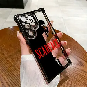 Movie Scarface Character Phone Case for Samsung Galaxy S25 S24 S23 S22 S21 Fe Ultra Plus 4g 5g, Anti-Drop Transparent Soft Back Cover Protector