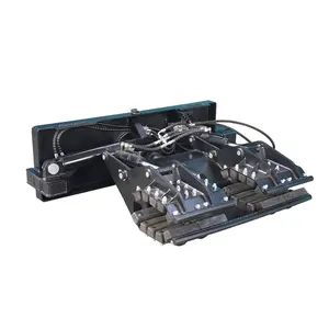 Landy Attachments Skid Steer Heavy Duty Hydraulic Pole Setter Grapple Rock and Pole Claw Attachment