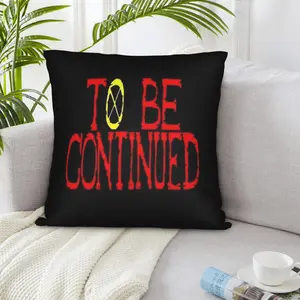 1pc ONE PIECE Pillowcase - Bold Red & Text Cushion Case, Zipper Closure, Machine Washable Decorative Pillow Cover for Living Room, Bedroom, Office - No Insert Needed - Modern Home Decor, Bedroom Accessory