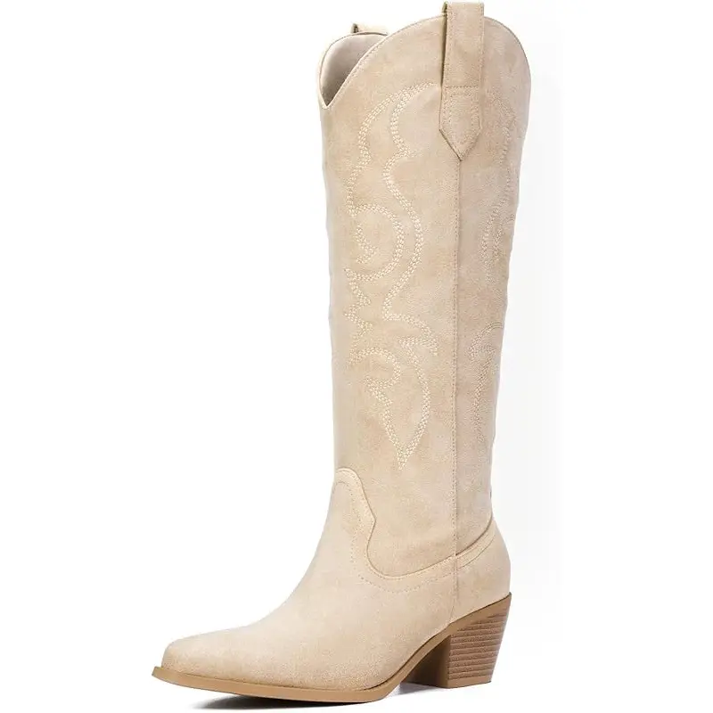 Apricot colored suede