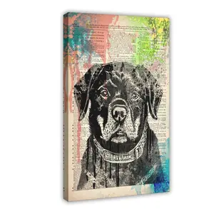 Vintage Rottweiler Dog Art#6492945 Canvas Poster Wall Art for Home Bedroom Office Dorm Room Decor