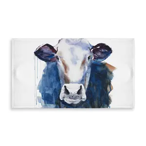 360 stand Stainproof Cow Print Watercolor Rectangular Tablecloth - Large Size (58x102 in.), Indoor/Outdoor Furniture & Outdoor Table Animal Decor, Indoor Outdoor Patio, Outdoor Dining Table