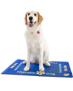 WagAround Dog Travel Mat Therapy Dog Settle Mat MD Size 22x26 Neoprene Machine Washable Unique Sublimation Artwork for Travel & Daily Use