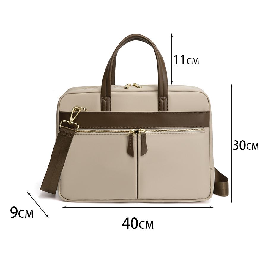 Waterproof 16-inch Laptop Bag with Suitcase Fastening Strap Commuter Tote for Office Use Compatible with MacBook Pro Ultra-Large Capacity Shockproof Insulating Layer Multi-Compartment Storage