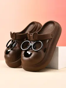 Women's Cute Casual Home Shoes Eva Hole Shoes, New Trendy Thick Sole Half Slipper, Size 35-40, Comfortable and Stylish, Home Footwear