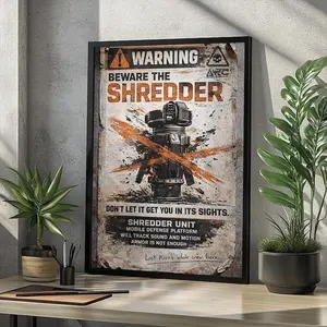 [ GAMING POSTER SALES UPTO 50%]Arc Raiders Inspired “Shredder” Poster, Gaming Wall Art, Gifts for Gamers