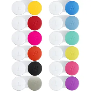 12PCS Contact Lens Case, Colorful Contact Lens Box Left/Right Eyes Holder Container, Outdoor Mini Contact Lens Soak Storage Kit for Travel&Home.