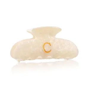 Letter Hair Clips For Women - Initial Cute Hair Claw Clips for Bridal Monogram Hair Claw Alphabet Hair Clip,Large Claw Clip for Thick Hair