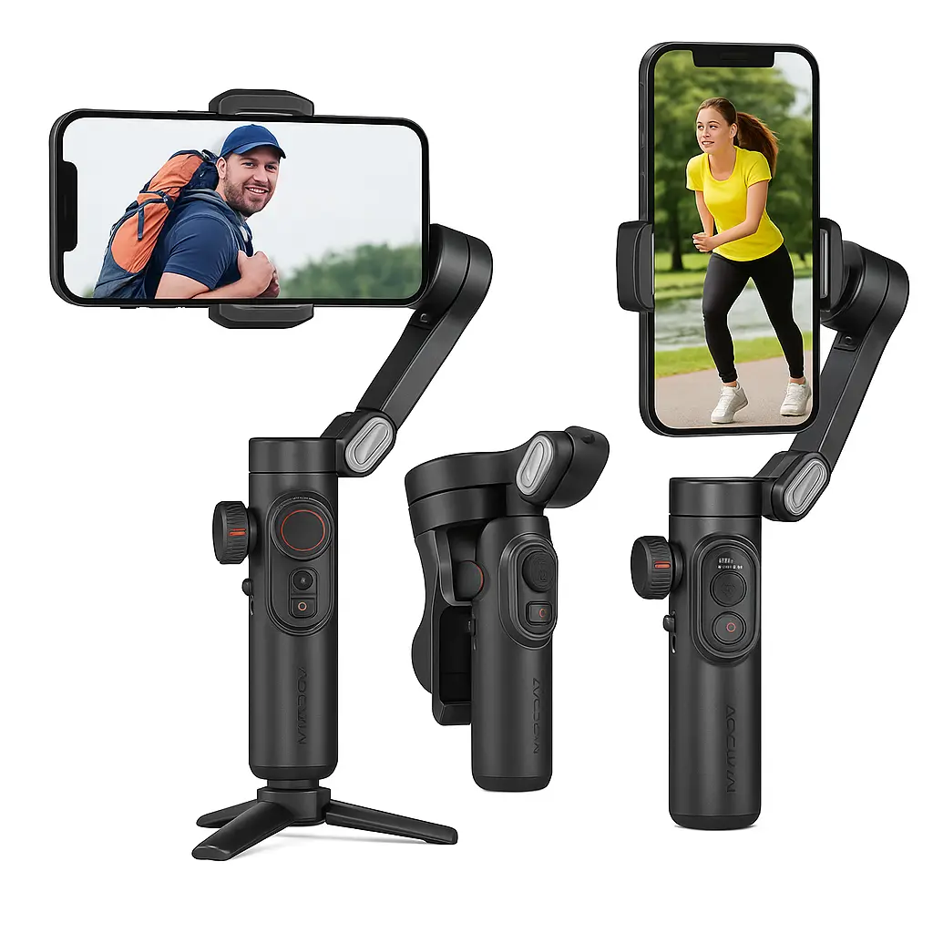 Smart-XE 3-Axis Mobile Smartphone Gimbal Stabilizer with Magnetic Holder, Smooth Video Recording Accessory, Compatible with iPhone & Android, Ideal for Vloggers, Includes Manufacturer Warranty, Accessories, Manufacturer Warrenty