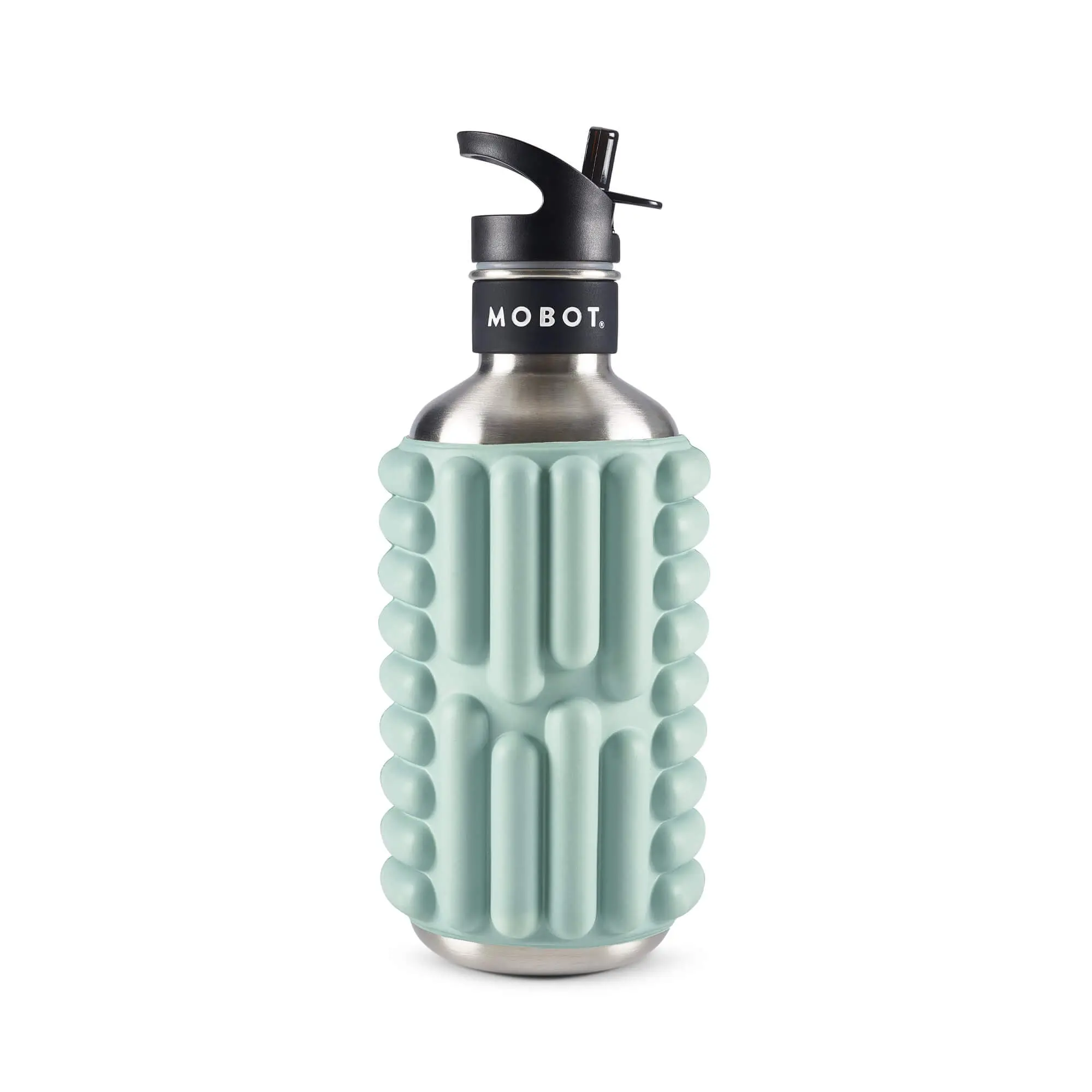 Big Bertha MOBOT 40oz - Sky - Drinkware Foam Roller Bottle for fitness, recovery, yoga & back pain Reusable Washable Portable
