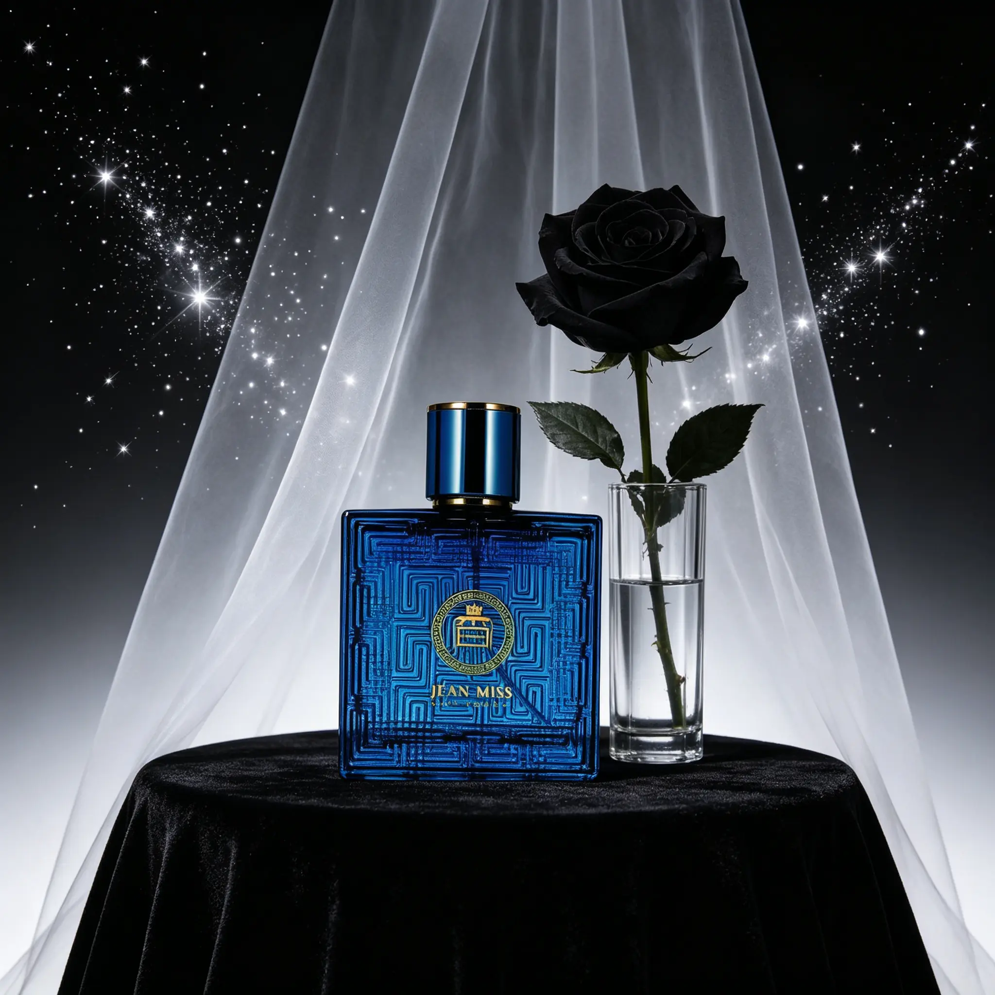 Men’s Woody Spicy Eau de Parfum - Single Item, Blue Maze Bottle with Gold Accents, Luxury-Inspired Masculine Long-Lasting Boxed Packaged Men’s Fragrance for Outdoor Fun, Boxed Men's Fragrance Carefully Picked Scents Edp Spray