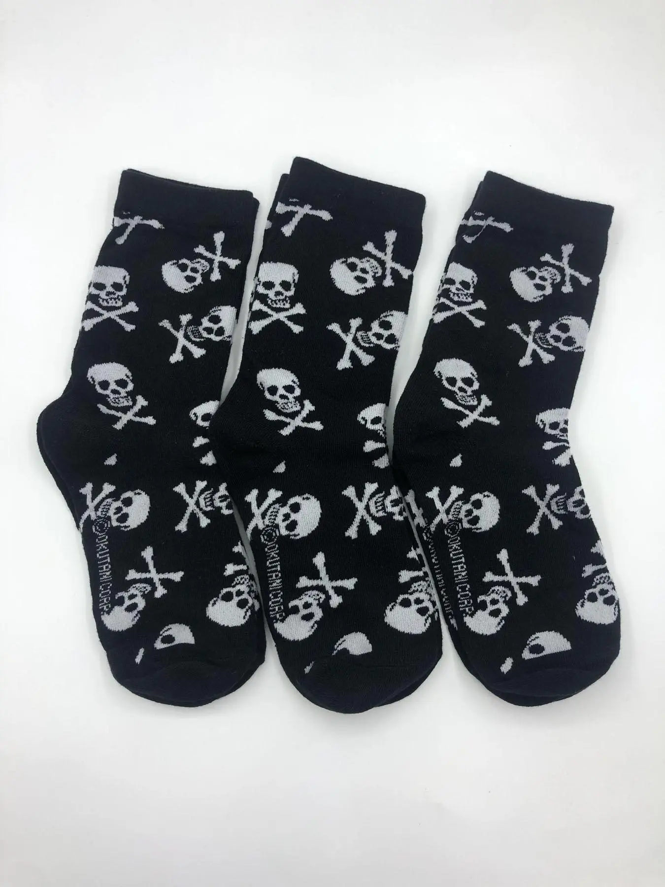 Women's Skull Print Crew Socks, 3 Pairs Casual Comfy Breathable Mid-calf Socks for Daily Wear, Women's Socks for All Seasons, Halloween, Long Socks, Casual Stylish Socks, Sock Sets