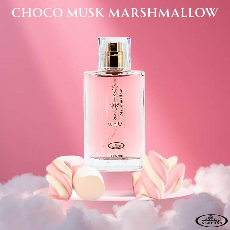 Al-Rehab Choco Musk Marshmallow & Pistachio Eau de Parfum Sprays 50ml (1.65 oz) | Gourmand Perfume with Chocolate & Vanilla | Long-Lasting Sweet Fragrances (Bundle)