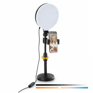10.5-inch with stand ring light, full-screen selfie ring light, suitable for fixing the mobile phone on the desktop, adjustable for laptop lighting, suitable for video shooting