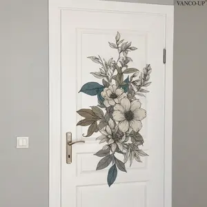 A (30*60cm) simple floral leaf 2D flat wall sticker, home decoration self-adhesive wall sticker, Floral Pattern Sticker, M20440