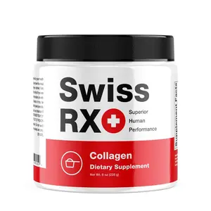 SwissRX Collagen - Pharmaceutical Grade Peptides for Athletes - Tendaxion Fortigel & Mobilee - Vitamin C & Magnesium - 8 oz Powder
