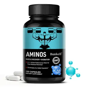Bunkell Aminos Health Supplement,Supports Muscle Health and Energy Levels,120 Capsules