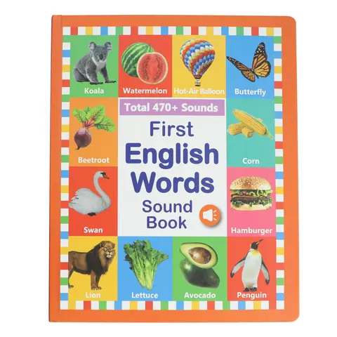 Baby’s First English Sound Flash Cards - 470+ Audio Words, Unisex Bilingual Toy, Preschool Books, Early Learning Tool, Kid Books, Preschool Language Aid, Toddler Gift Idea