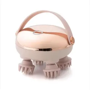 Rose Gold Cordless Electric Scalp Massager for Hair Growth, Waterproof Design with Removable Claws