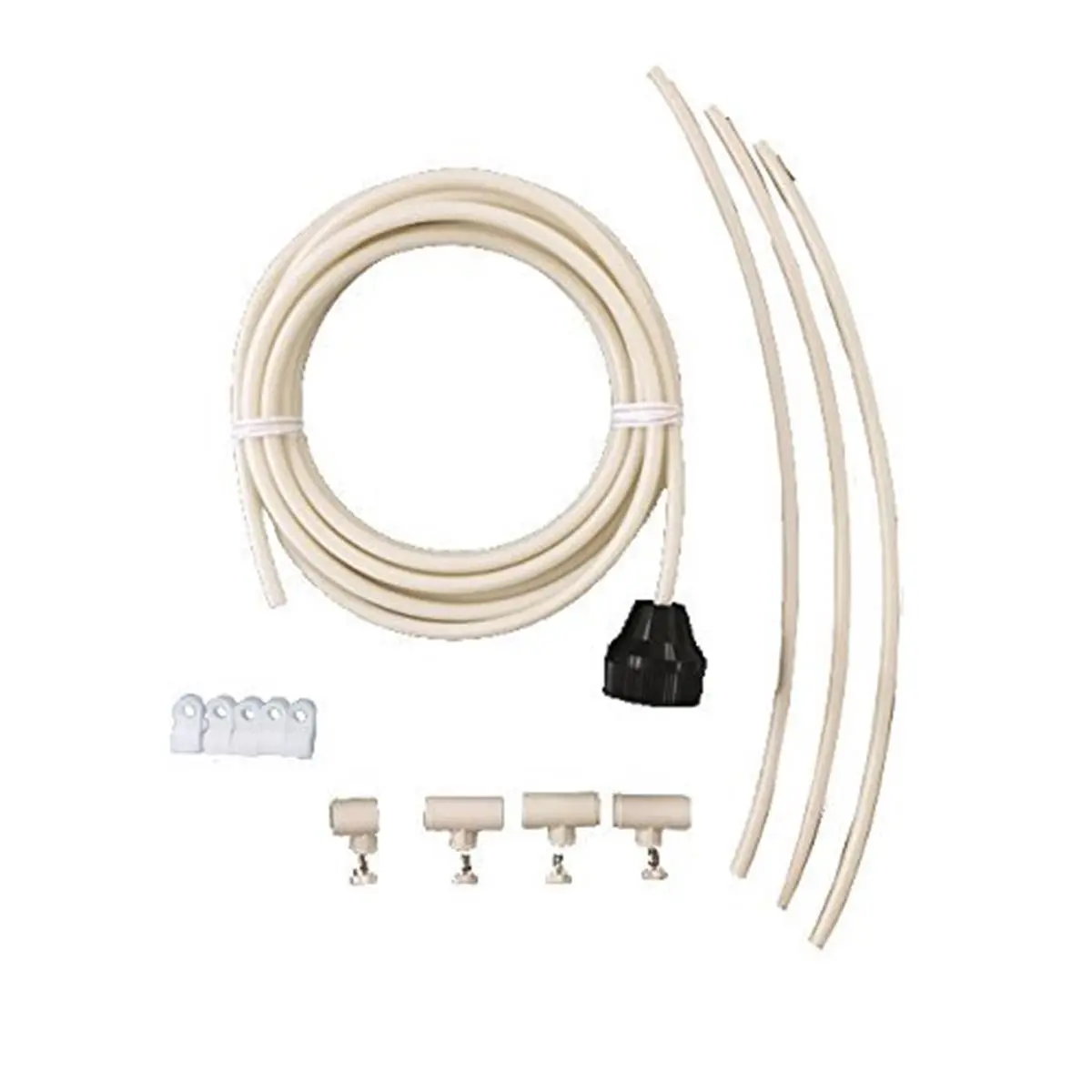 212 MAIN Brass/Steel Patio Misting Kit - 24ft Pre-Assembled Outdoor DIY Misting System, 5-Minute Installation, 4 Nozzles, Fine Mist Cooling (Tools & Hardware, Specialty Garden Tools)