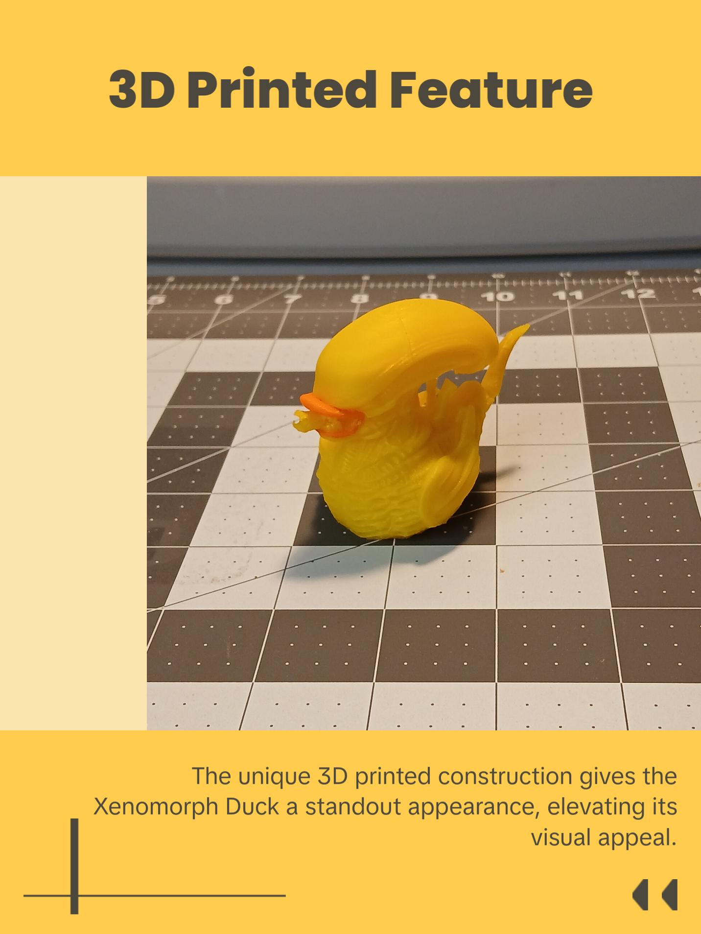 3D Printed Xenomorph Duck Statue Living - Yellow Duck with Orange Beak, Ideal for Decor and Accessories Star Paradise