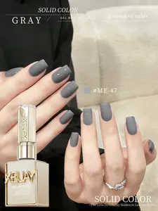 1Pc Elephant Gray Matte Nail Gel - Sophisticated Cool Gray Tone With Soft Matte Finish, Perfect For Minimalist Women's Daily Workwear & Professional Looks, Long-Lasting & Easy Apply