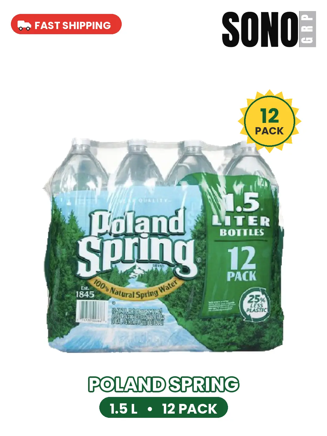 Poland Natural Spring Water, 1.5L