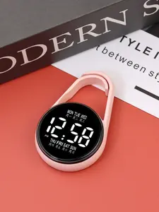 Women's Creative Fashion Watch, Student Pendant Clock, Simple Night Light Week Mini Electronic Watch, Portable Waterproof Pocket Watch