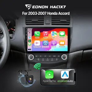EONON Car Stereo for Honda Accord 2003-2007, Wireless CarPlay & Android Auto Car Radio, 10.1" Android 14 Touchscreen Head Unit, 3GB RAM, 32G ROM, Bluetooth, GPS Navigation, Wi-Fi, Sub, SWC, Backup camera, Keep OEM, Plug & Play, Jumpstart Sale - HAC1X7