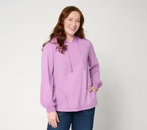 LOGO Lounge by Lori Goldstein Hoodie with Seam Detail