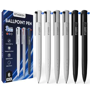 STAGEEK 6 PCS Multicolor Pen in One, Multi Colored Pen, 1.0mm Medium Point, Smooth Writing Colorful Retractable Pens for Office, Back to SchoolEssentials,Boyfriend Gift, SchoolSupplies 2024 School Supplies, Nursing Notes & Taking, Writing gear,
