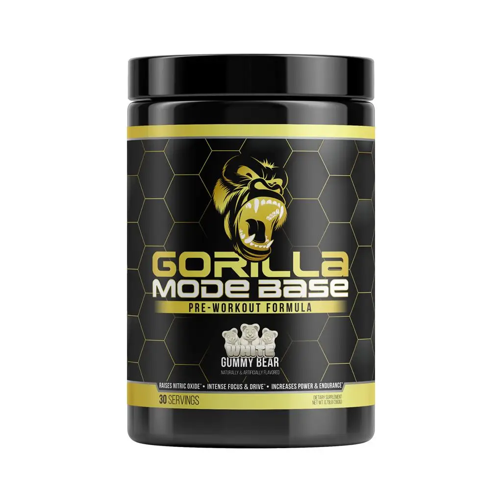 Gorilla Mode Base Pre Workout - Intense Focus & Energy, Boost Nitric Oxide & Endurance (30 Servings)