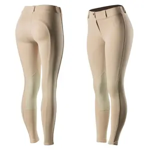 36260 Horze Ella Women's Pull on Knee Patch Breeches - Tan