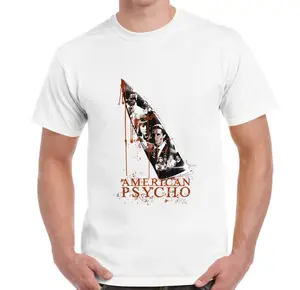 Anna Love Store, American psycho horror knife t shirt, Retro American Psycho Graphic T-Shirt, Horror Film Memorabilia, Cult Classic Patrick Bateman, Gildan Cotton, Modern Classic Fit