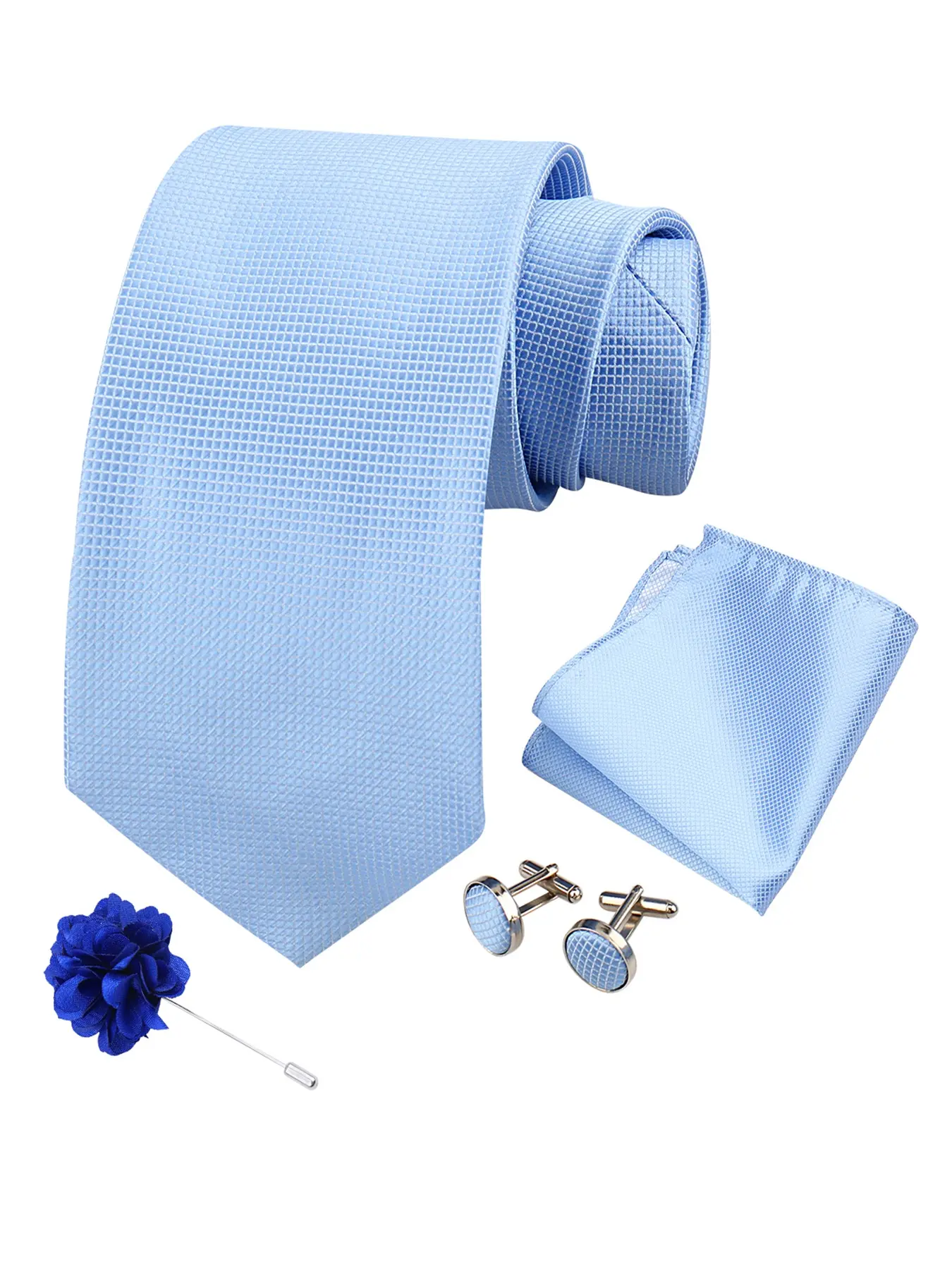 Men's High-End Tie Design Scarf Cufflinks Brooch Set, Elegant Shirt Accessory Kit for Weddings Parties Daily Wear, Stylish Men's Fashion Gift