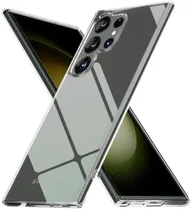 Phone Cases for Ultra Slim Thin Case for Samsung Galaxy S23 Ultra Case Clear, Transparent Minimalist Lightweight Hard PC Phone Skin Cover, Non-Yellowing Protective & Shockproof Case for Women Men