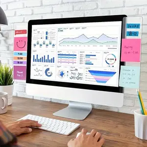 Computer Monitor Memo Board, Office Supplies, Unisex Computer Sticky Note Holder, Home Office Desktop Decoration, Desk Accessories, Desktop Accessory
