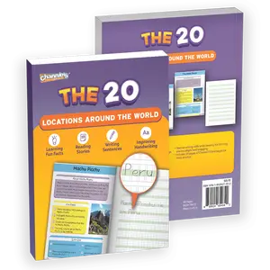 Channie's The 20 FAMOUS LOCATIONS AROUND THE WORLD- Read, Write, & Practice Neat Handwriting All Together. Improves Handwriting Quickly!