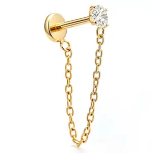 Sassy Chain Flat Back Stud