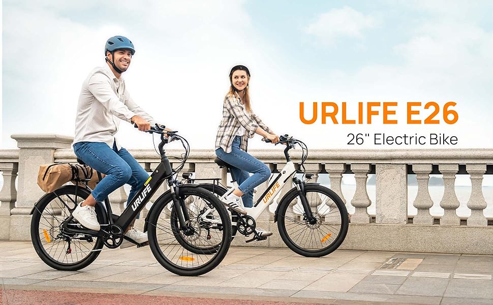 750W Peak Motor Ebike, 26" Electric Bike for Adults, 48V 10.4Ah, 60-Mile Max Range & Commuter E-Bike, Front Suspension & 7-Speed Ebikes