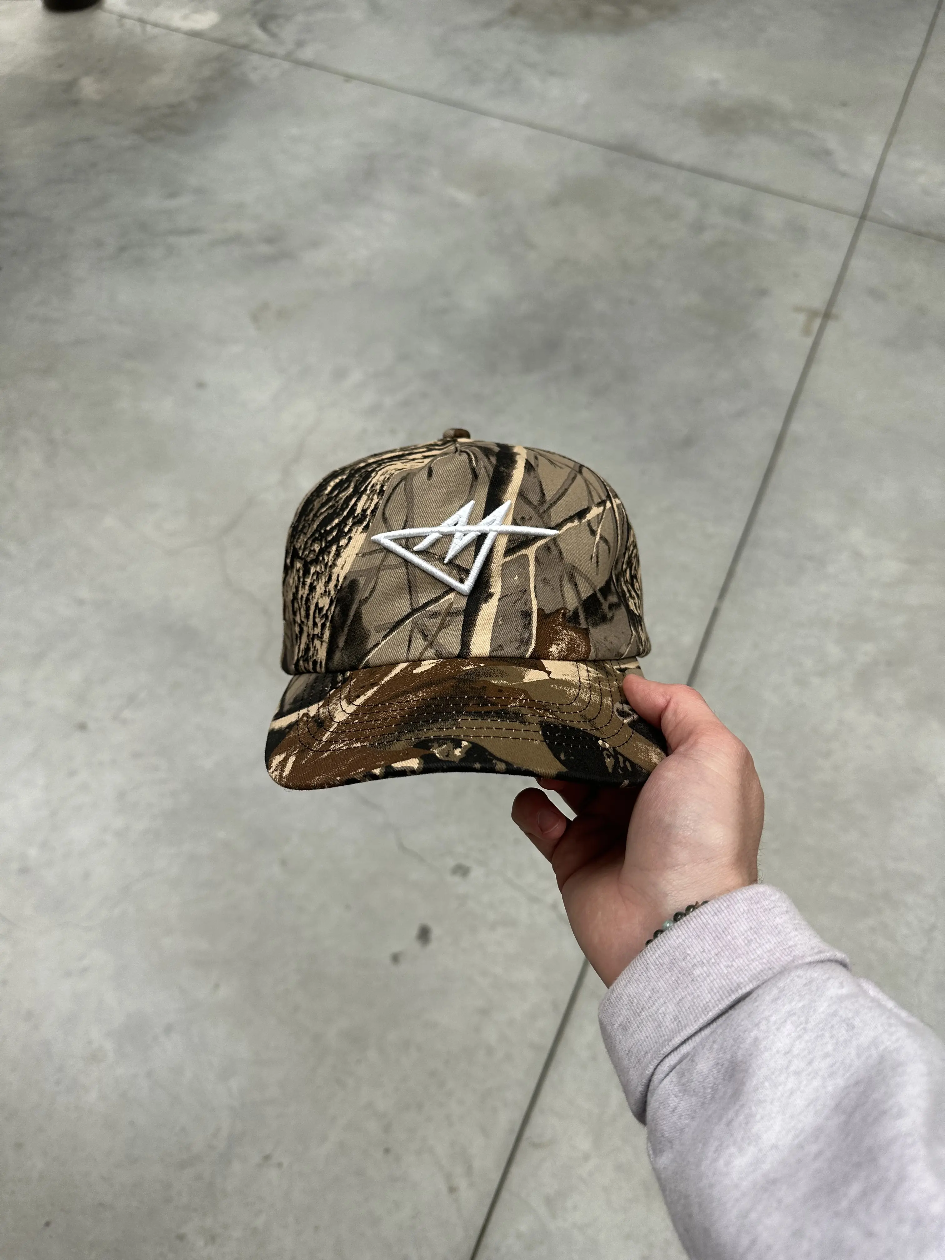 LOGO CAMO SNAPBACK HAT  Full custom embroidery, 100% cotton