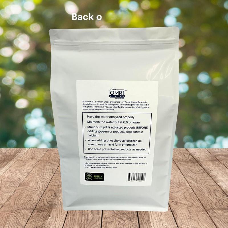 Supply Solutions Gypsum Powder - Purest & Soluble Houseplant Food Fertilizer for Indoor Plants, Outdoor, Lawn, Vegetables - 25 Pounds, Enhances Growth & Soil Health
