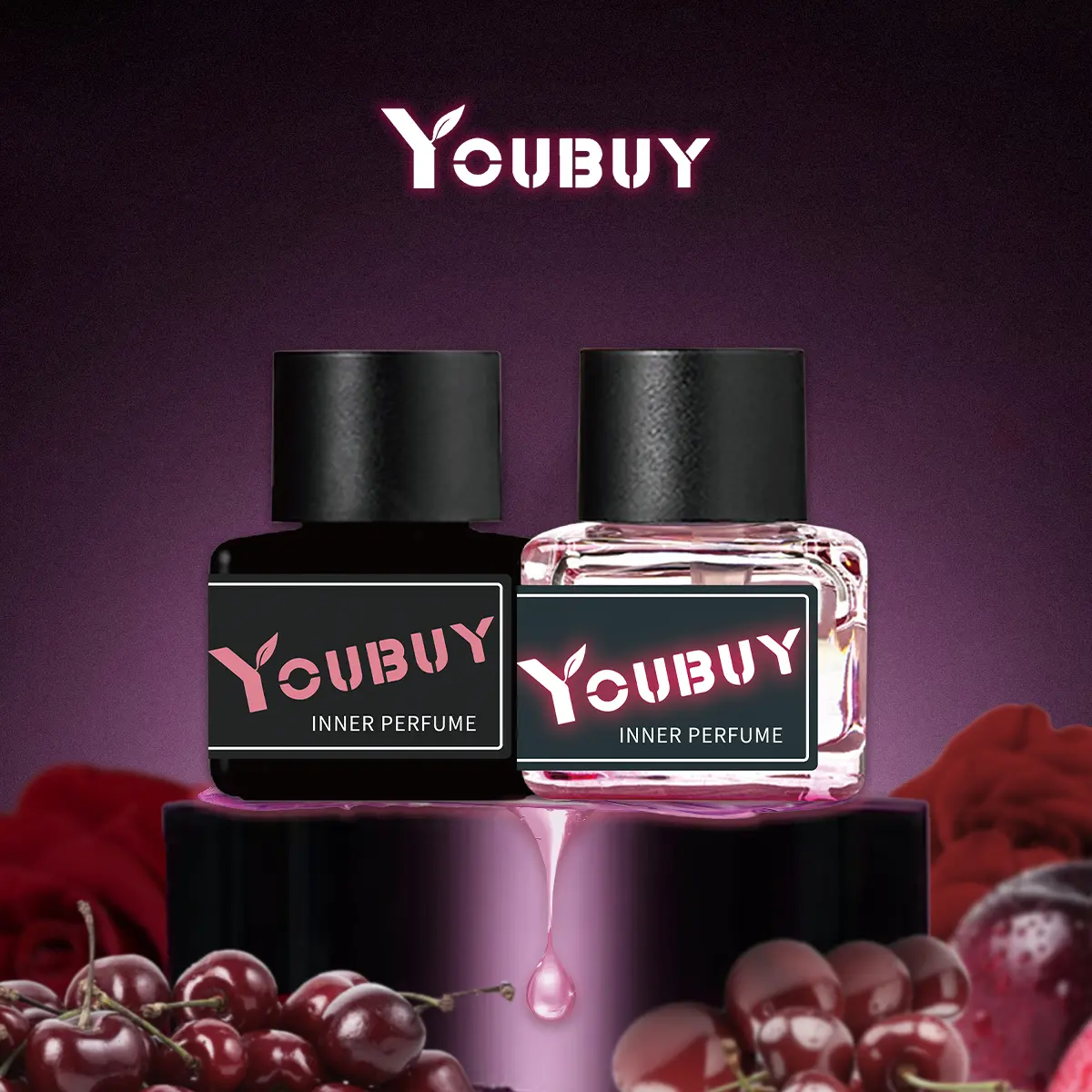 YOUBUY Pheromoen Intimate Perfume Natural Cherry Rose Oil For Women Long Lasting Fragrance For Private Intimate Area 5ML