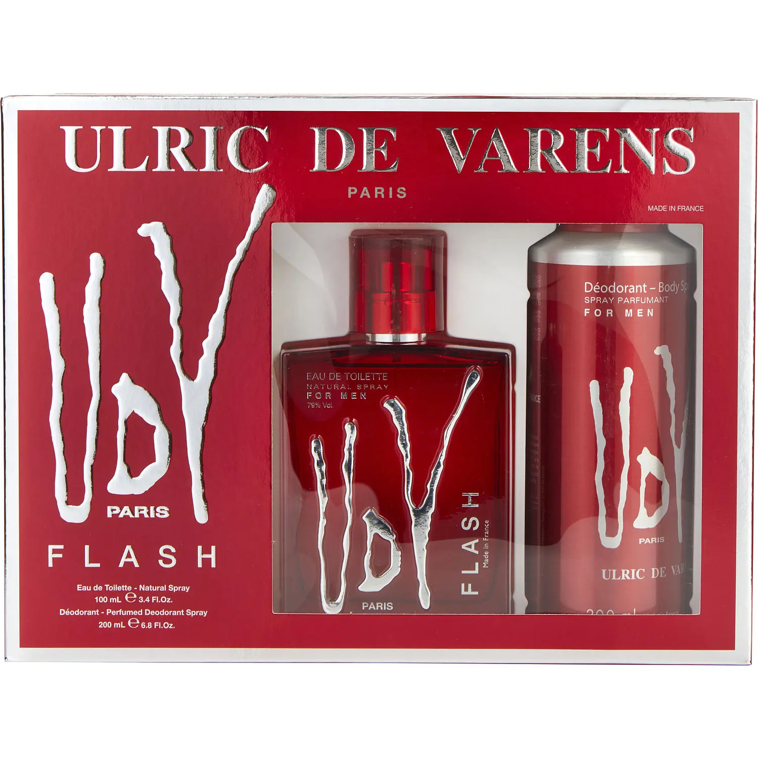 Udv Flash Set-Edt Spray 3.4 Oz & Deodorant Spray 6.8 Oz For Men Udv Flash Set-Edt Spray 3.4 Oz & Deodorant Spray 6.8 Oz For Men