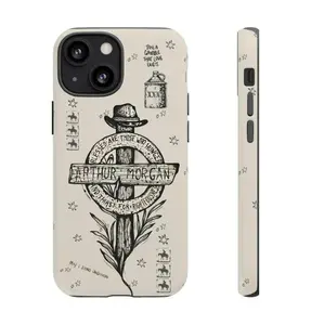 Arthur Morgan RDR2 Tribute Phone Case | Red Dead Redemption Inspired Western Design | Tough Protective Cover for iPhone 17 16 15 14 13 12 11 Pro Max Plus | Cowboy Aesthetic Gaming Merch
