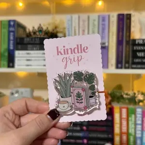 Plants and Books Kindle Grip MagSafe Compatible Phone Holder with Adapter Ring for Secure Handling and Stylish Design Bookish Gift