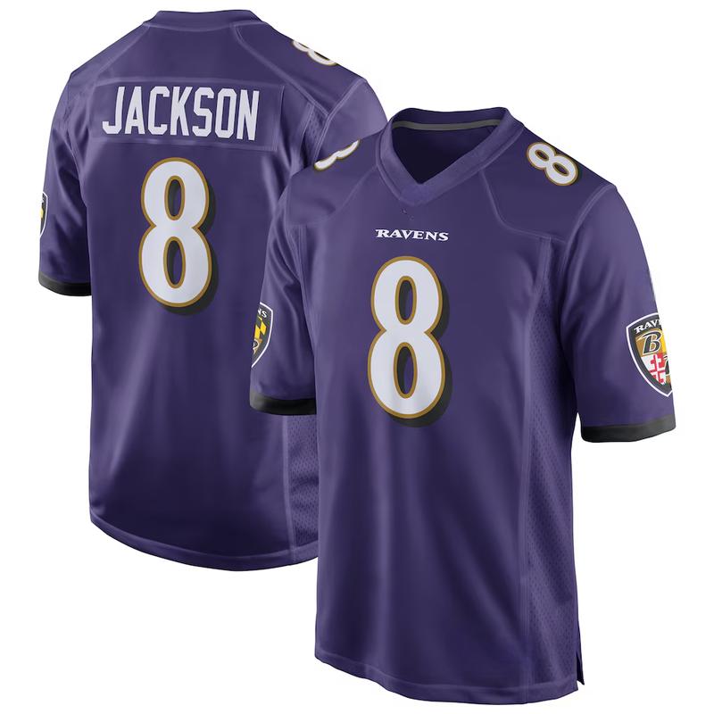 Unisex Football Playoffs Jackson Ravens Game Jersey - Purple