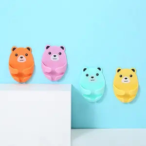 Multi Functional Hooks, Cartoon Hug Bear Non Drilling Adhesive Hook, Plug Hook, Power Socket Holder, Kitchen Plug Storage Hook Wall-MM1