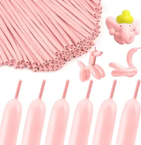 Pink 260 Balloons Pink Long Balloons for Tying Balloon Arch Latex Balloon 100 count Macaron Pink Balloons Long Skinny Balloons Pink 260Q Balloons for Party Suppies Gender Reveal Wedding Decorations
