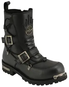 Milwaukee Leather Men's Men'S Tactical Buckle Logger Motorcycle Boot - Mbm9076